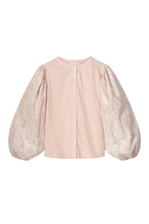 Summum Woman Longsleeve blouse Tape Embroidery 504 Rose smoke