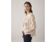 Summum Woman Long sleeve top Linen Heavy Embroidery 702 Pebble beige