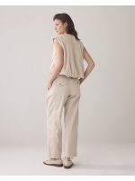 Summum Woman Cocoon chino pant lt wt aurora twill 702 Pebble beige
