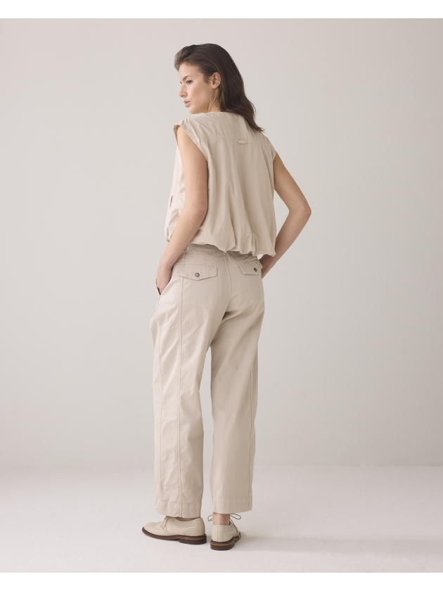Summum Woman Cocoon chino pant lt wt aurora twill 702 Pebble beige