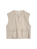Summum Woman Gilet summer plain weave 702 Pebble beige