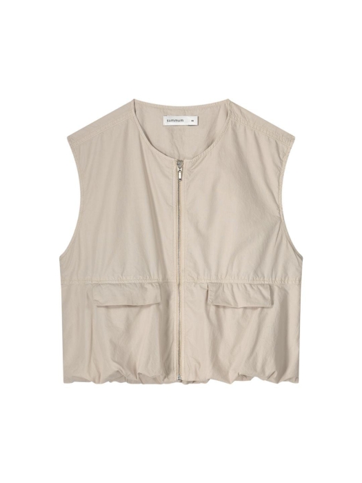 Summum Woman Gilet summer plain weave 702 Pebble beige