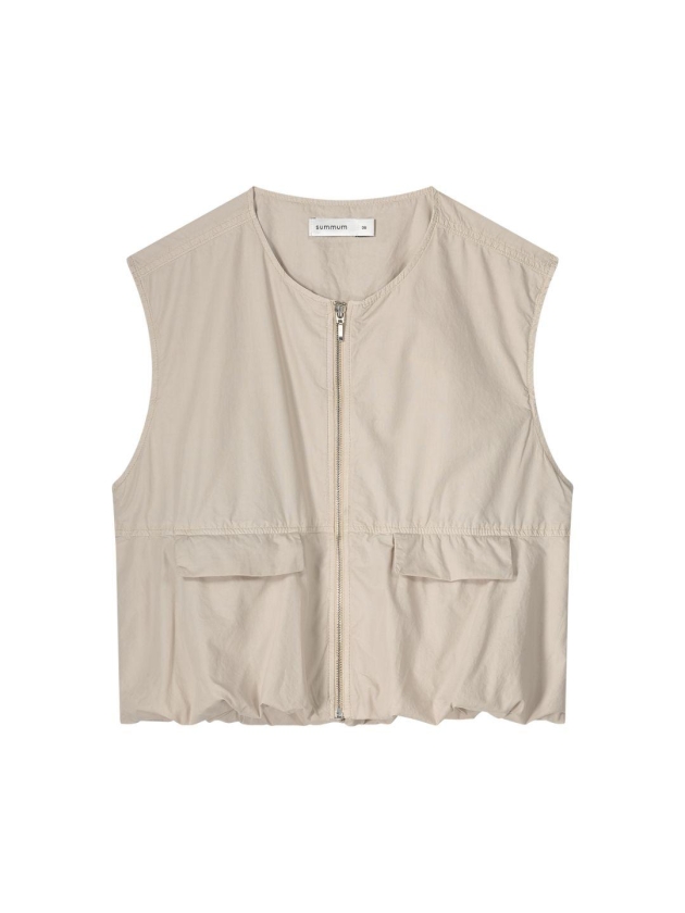 Summum Woman Gilet summer plain weave 702 Pebble beige