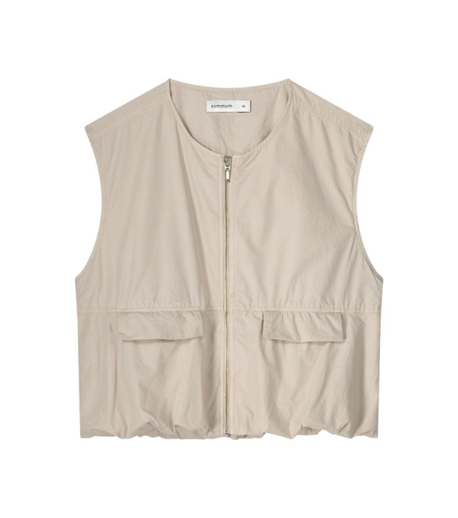 Summum Woman Gilet summer plain weave 702 Pebble beige