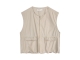 Summum Woman Gilet summer plain weave 702 Pebble beige