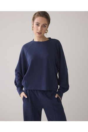 Summum Woman Longsleeve top Soft Scuba 480 Navy noir
