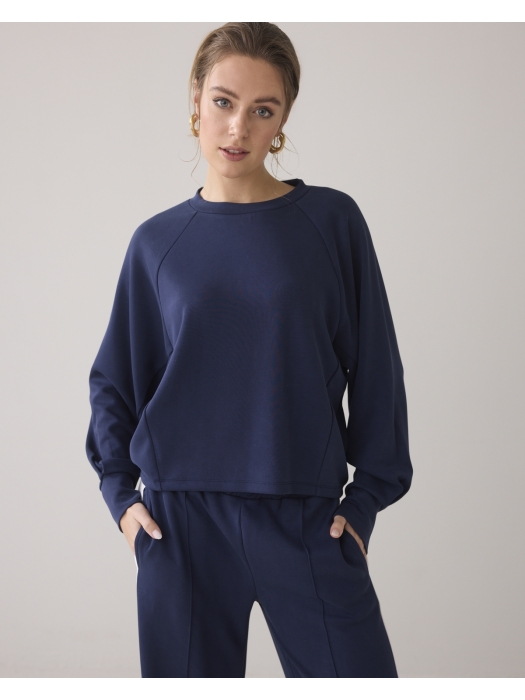 Summum Woman Longsleeve top Soft Scuba 480 Navy noir