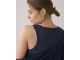 Summum Woman Rib tanktop cotton rib 480 Navy noir