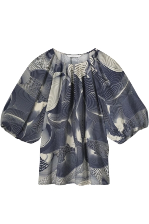 Summum Woman Top two tone print 480 Navy noir