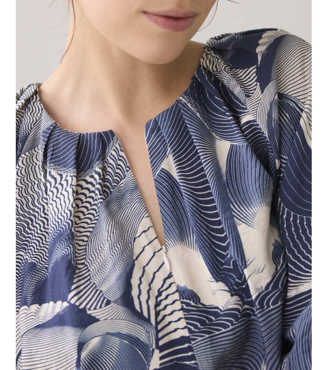 Summum Woman Top two tone print 480 Navy noir