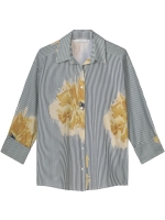 Summum Woman Blouse flowers and stripes 120 Multicolour