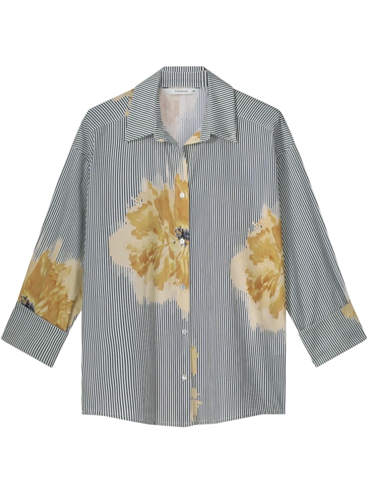 Summum Woman Blouse flowers and stripes 120 Multicolour