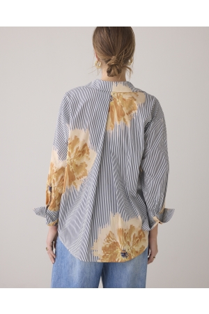 Summum Woman Blouse flowers and stripes 120 Multicolour