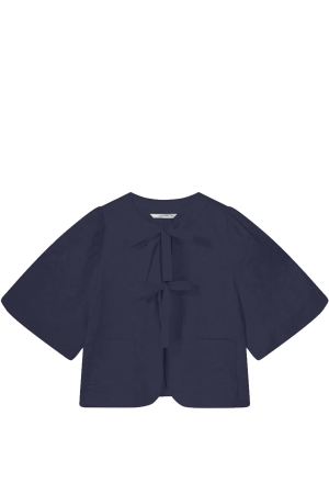 Summum Woman Blouse jacquard 480 Navy noir