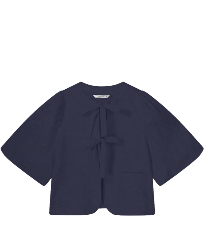Summum Woman Blouse jacquard 480 Navy noir