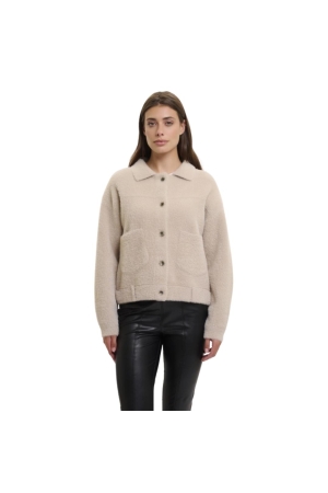 Rino en Pelle Boxy jacket 10509 stone