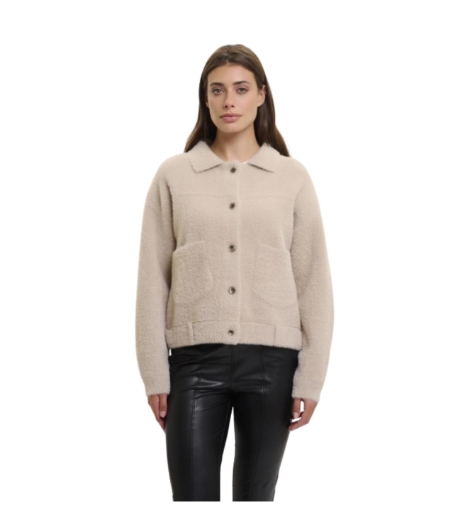Rino en Pelle Boxy jacket 10509 stone