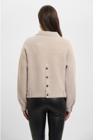 Rino en Pelle Boxy jacket 10509 stone