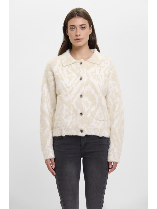 Rino en Pelle Boxy jacket 10824 birch ikat
