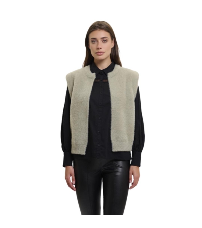 Rino en Pelle Short waistcoat 10812 dusty khaki