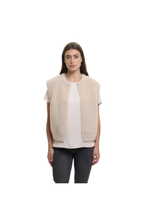 Rino en Pelle Short waistcoat 10509 stone