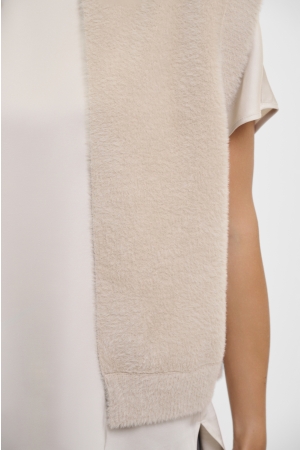 Rino en Pelle Short waistcoat 10509 stone