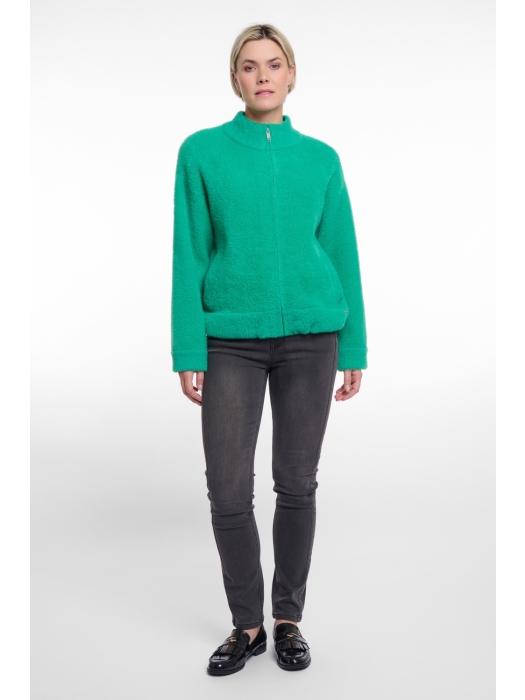 Rino en Pelle Jacket with rib collar 10807 clover green