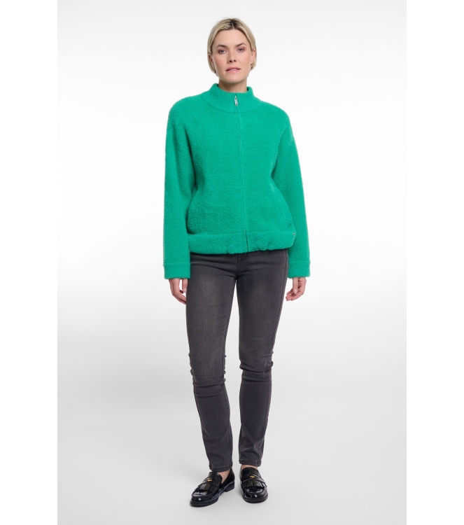 Rino en Pelle Jacket with rib collar 10807 clover green