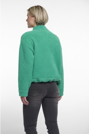 Rino en Pelle Jacket with rib collar 10807 clover green