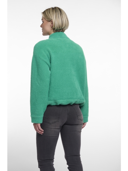 Rino en Pelle Jacket with rib collar 10807 clover green