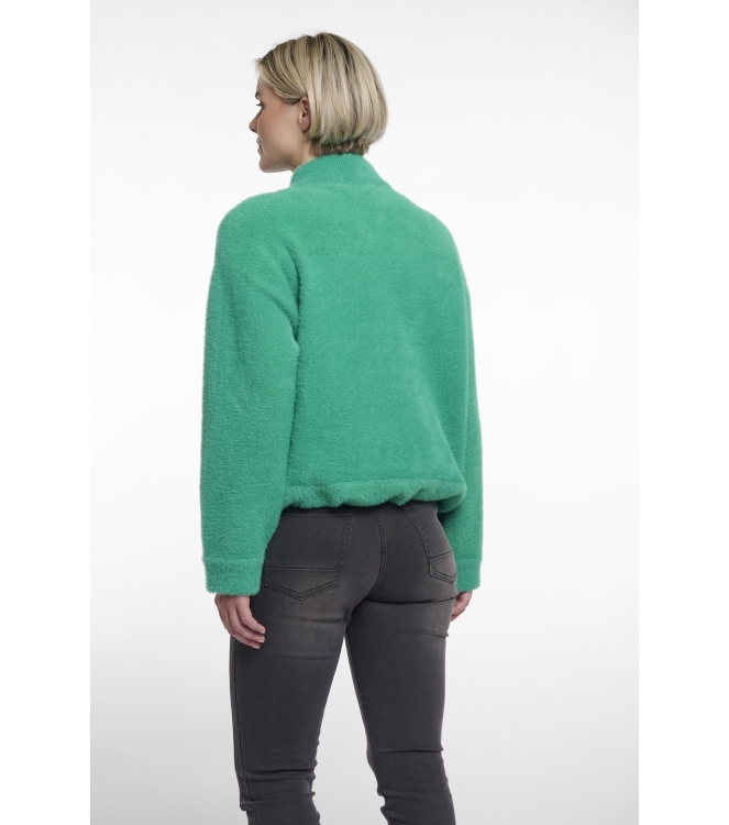 Rino en Pelle Jacket with rib collar 10807 clover green