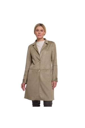 Rino en Pelle Faux suede coat 10812 dusty khaki