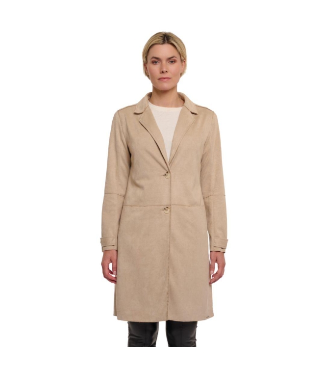 Rino en Pelle Faux suede coat 90 desert