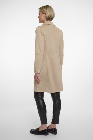 Rino en Pelle Faux suede coat 90 desert