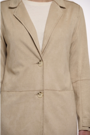 Rino en Pelle Faux suede coat 90 desert
