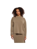 Rino en Pelle Wide top long sleeves mock neck 10830 dark khaki