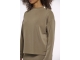 Rino en Pelle Wide top long sleeves mock neck 10830 dark khaki