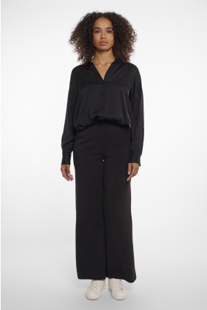 Rino en Pelle Wide straight leg trousers 9900 black