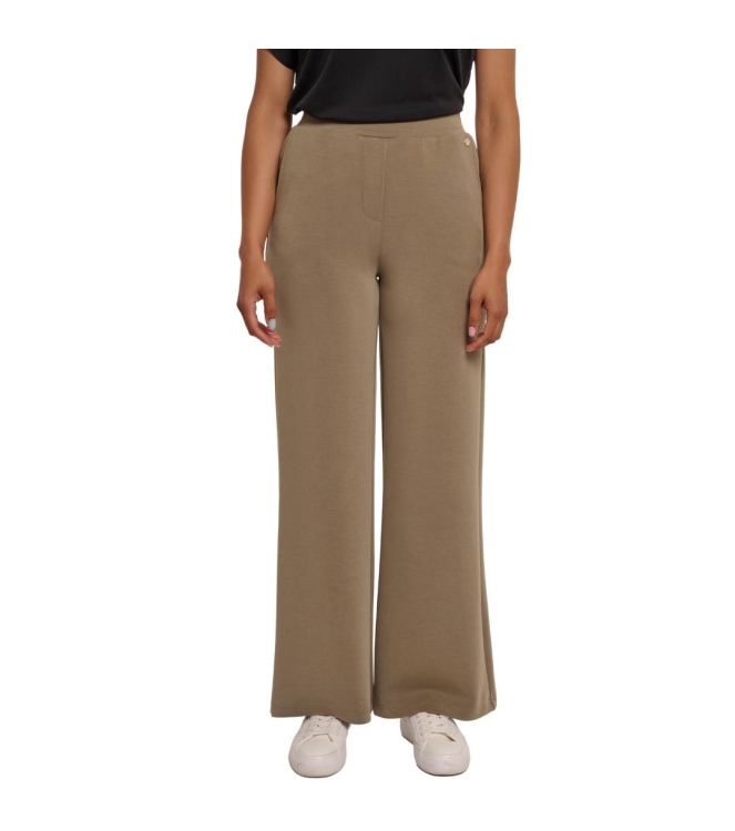 Rino en Pelle Wide straight leg trousers 10830 dark khaki