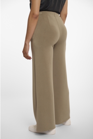 Rino en Pelle Wide straight leg trousers 10830 dark khaki