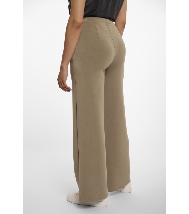 Rino en Pelle Wide straight leg trousers 10830 dark khaki