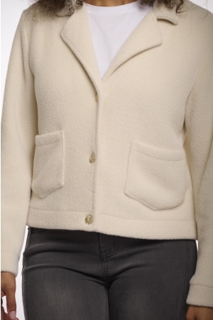 Rino en Pelle Boxy jacket with lapel collar 9030 birch