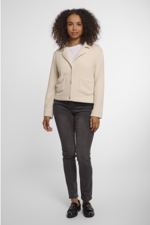 Rino en Pelle Boxy jacket with lapel collar 9030 birch