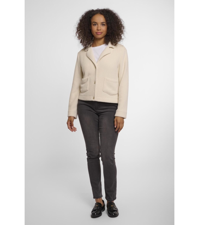 Rino en Pelle Boxy jacket with lapel collar 9030 birch