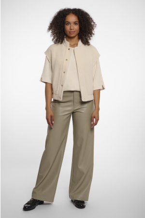 Rino en Pelle Boxy waistcoat 9030 birch
