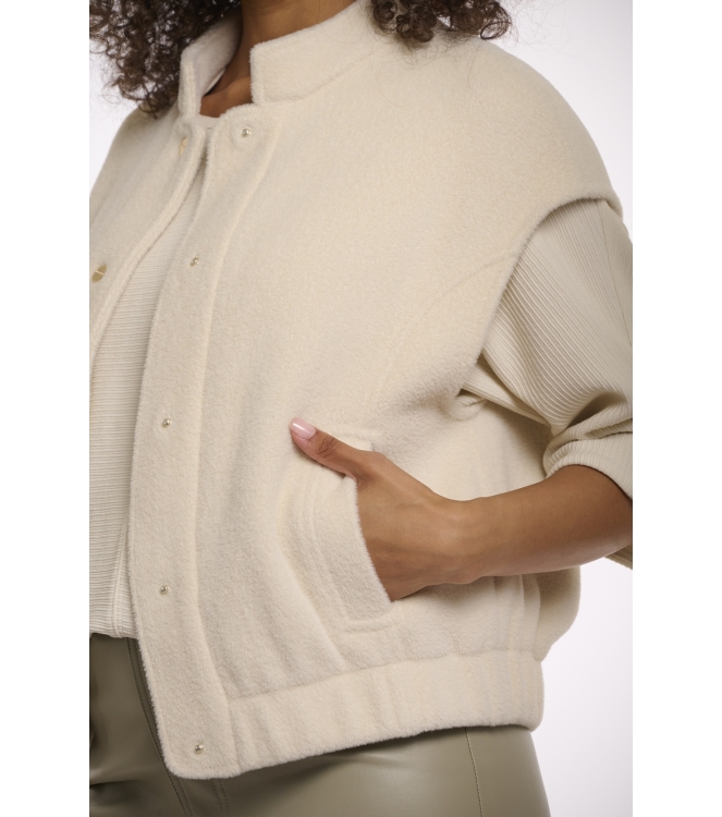 Rino en Pelle Boxy waistcoat 9030 birch