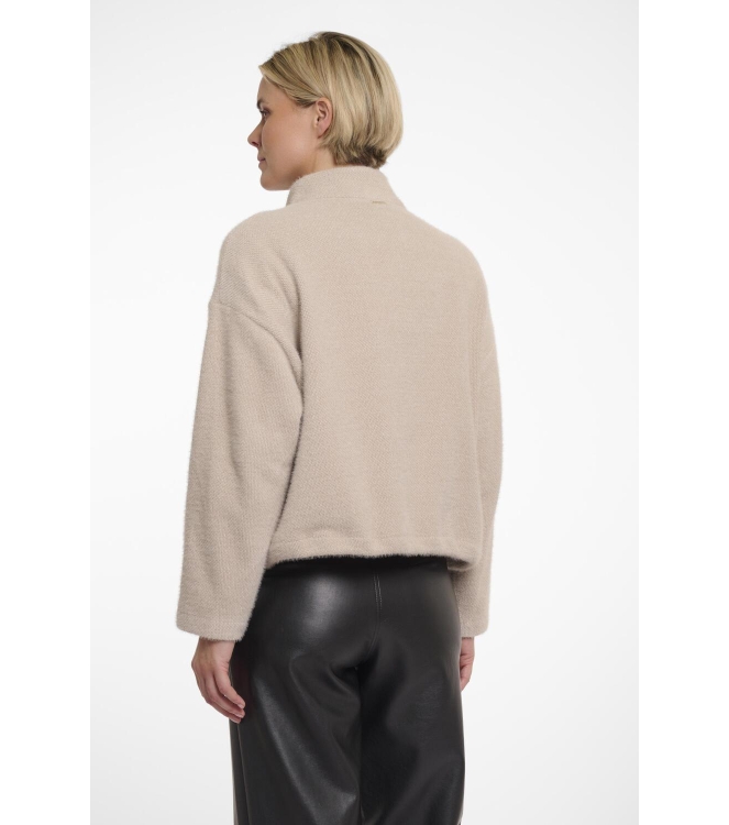 Rino en Pelle Boxy jacket with snap closure 10811 fog grey