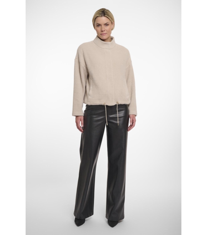 Rino en Pelle Boxy jacket with snap closure 10811 fog grey