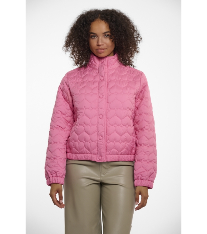 Rino en Pelle Quilted bomber jacket 10796 bright pink