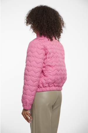 Rino en Pelle Quilted bomber jacket 10796 bright pink